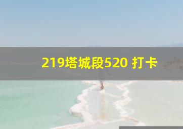 219塔城段520 打卡